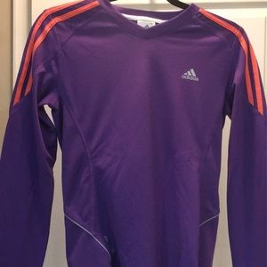 Adidas purple and pink long sleeve top.